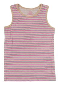 Růžovo-fialový pruhovaný top 