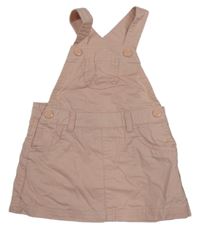 Světlerůžové plátěné laclové šaty 