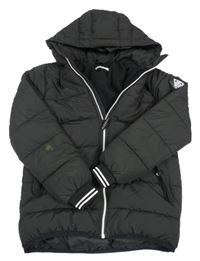 Černá šusťáková zimní bunda s kapucí H&M