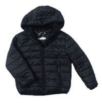 Černá šusťáková zimní bunda s kapucí Primark