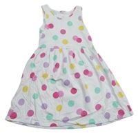 Smetanové puntíkaté bavlněné šaty H&M