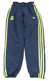 Antracitovo-neonově žluté sportovní kalhoty - F.C Real Madrid Adidas