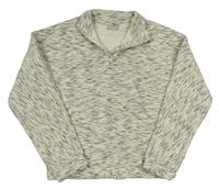 Šedá melírovaná vzorovaná crop mikina Matalan