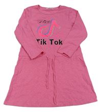 Růžové melírované šaty - TikTok