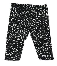 Černo-bílé vzorované legíny 