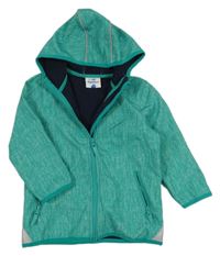 Zelená melírovaná softshellová bunda s kapucí Topolino