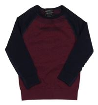 Vínovo-tmavomodré funkční triko Lupilu