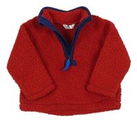 Červená huňatá mikina M&Co.