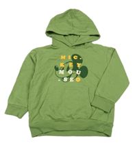 Zelená mikina s Mickeym a kapucí Sinsay