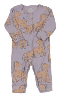 Lila žebrovaný overal s žirafami Next