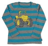 Modro-šedé triko s traktorem Jako-o