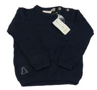 Nové - Tmavomodrý svetr s rackem Lupilu