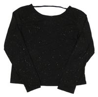 Černé třpytivé crop triko H&M