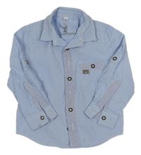 Světlemodro-bílá kostkovaná košile 