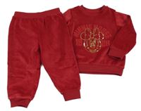 2set - Vínová plyšová mikina s Minnie + tepláky George