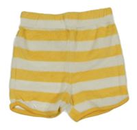 Žluto-bílé pruhované froté kraťasy George