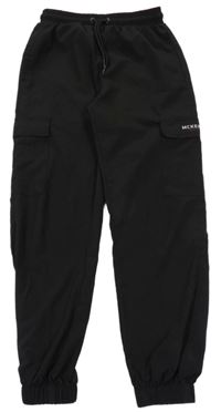 Černé cargo cuff kalhoty McKenzie