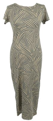 Dámské šedo-béžové vzorované pletené midi šaty HeadGirl 