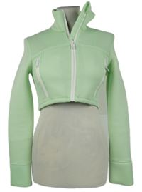 Dámská světlezelená vzorovaná propínací crop mikina Zara 