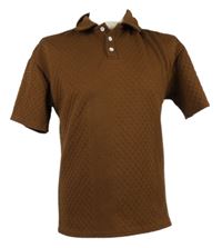 Pánské hnědé vzorované polo tričko Manfinity 