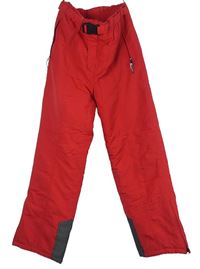 Pánské červené šusťákové funkční oteplovačky s páskem Shamp