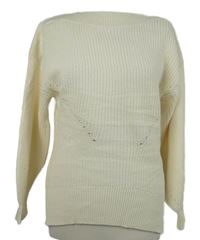 Dámský bílý ažurový svetr F&F