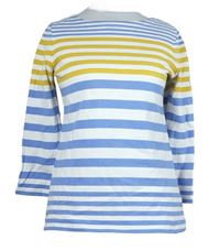 Dámské modro-bílo-okrové pruhované triko Joules 