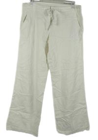 Dámské smetanové lněné palazzo kalhoty Next 