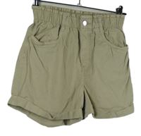 Dámské béžové plátěné kraťasy H&M