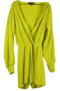 Dámský citrónový žebrovaný letní overal MissGuided 