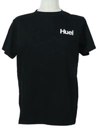 Pánské černé tričko s logem Huel 