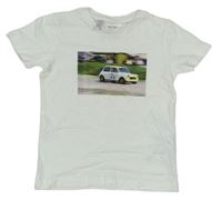 Bílé tričko s autem 