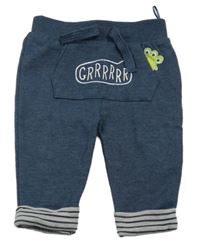 Tmavomodré tepláky s nápisem a příšerkou C&A