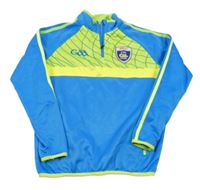 Modro-neonově zelená thermo mikina s nášivkou 