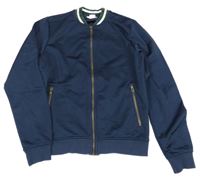 Tmavomodrá propínací mikina H&M