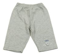 Světlešedé lehké tepláky s nášivkou 