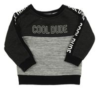 Černo-šedá mikina s nápisem Primark