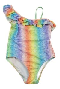 Barevné plavky s volánkem 