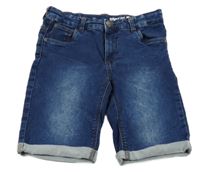 Tmavomodré riflové kraťasy Hema