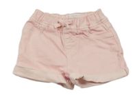 Světlerůžové elastické kraťasy riflového vzhledu Primark