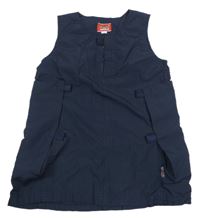 Tmavomodré podšité šusťákové šaty Mexx