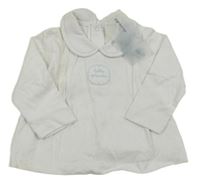 Nové - Bílo-modré triko s límečkem 