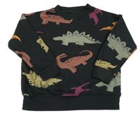 Černá mikina s dinosaury PRIMARK