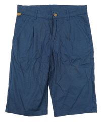 Tmavomodro-bílé pruhované plátěné kraťasy LC WAIKIKI