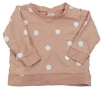Růžová mikina s puntíky H&M