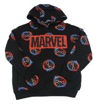 Černá mikina se Spidermanem a kapucí Marvel