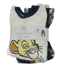 Nové - Bílo-tmavomodré fleecové pyžamo se Simbou Primark