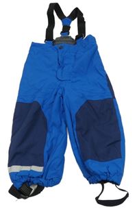 Modro-tmavomodré šusťákové funkční oteplovačky s kšandami H&M