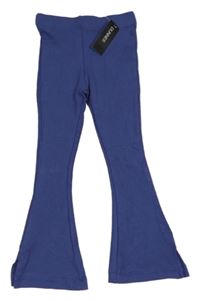 Nové - tmavomodré flare žebrované kalhoty St. Bernard