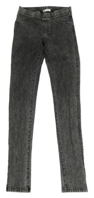 Černo-šedé tregíny riflového vzhledu H&M